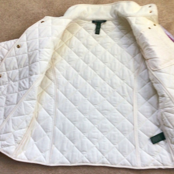 Lauren Ralph Lauren Quilted Cream Puffer Jacket - Picture 6 of 12